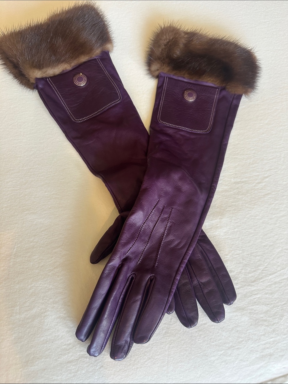 Coach Leather Gloves, new with tags.